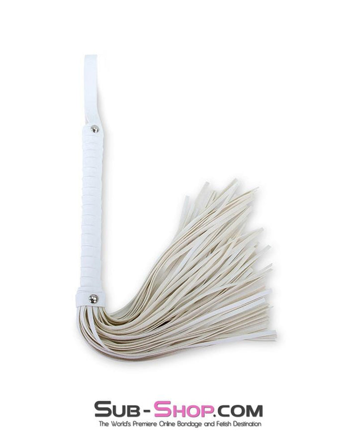 2507MQ      White Heavy Vegan Leather Whip Whip   , Sub-Shop.com Bondage and Fetish Superstore