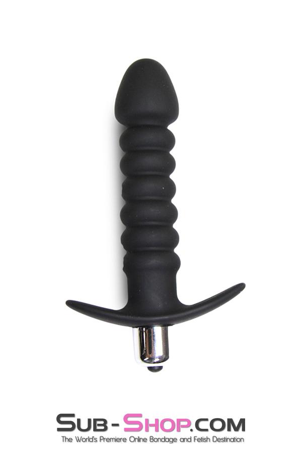 2517M      Ridged Vibrating Silicone Anal Dildo Anal Toys   , Sub-Shop.com Bondage and Fetish Superstore