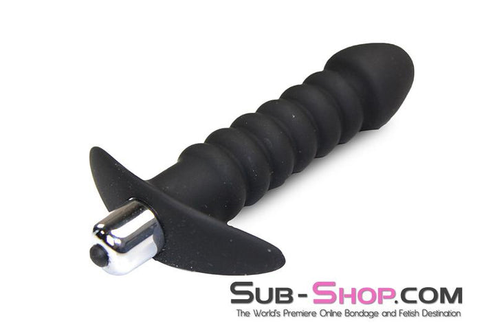2517M      Ridged Vibrating Silicone Anal Dildo Anal Toys   , Sub-Shop.com Bondage and Fetish Superstore