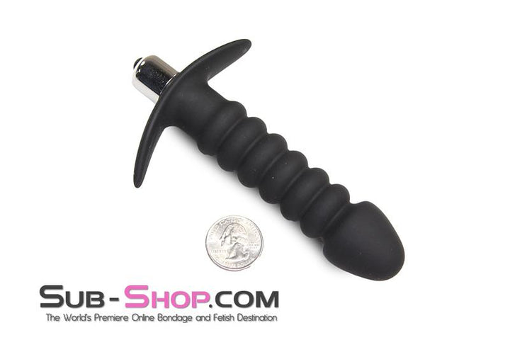 2517M      Ridged Vibrating Silicone Anal Dildo Anal Toys   , Sub-Shop.com Bondage and Fetish Superstore