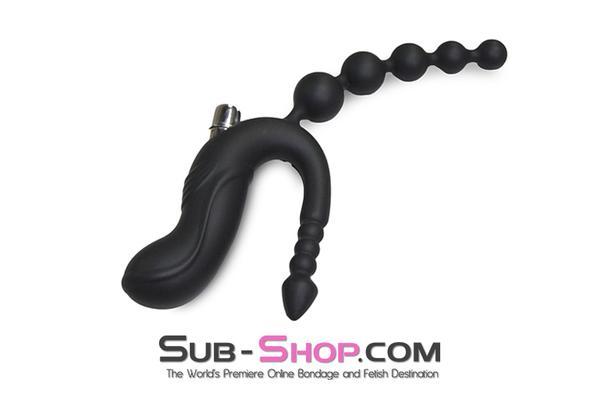 2528M      3-Way Vibrating Silicone Triple Stimulator - LAST CHANCE - Final Closeout! Black Friday Blowout   , Sub-Shop.com Bondage and Fetish Superstore