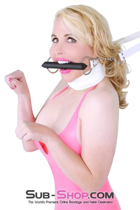 0252RS      Reign Supreme White Pony Play Bit Gag and Reins Training Set - LAST CHANCE - Final Closeout! Black Friday Blowout   , Sub-Shop.com Bondage and Fetish Superstore