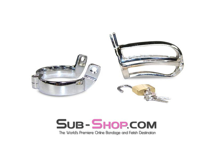 2540M      Mistresses Pleasure Hinged Locking Steel Cock and Ball Chastity Chastity   , Sub-Shop.com Bondage and Fetish Superstore