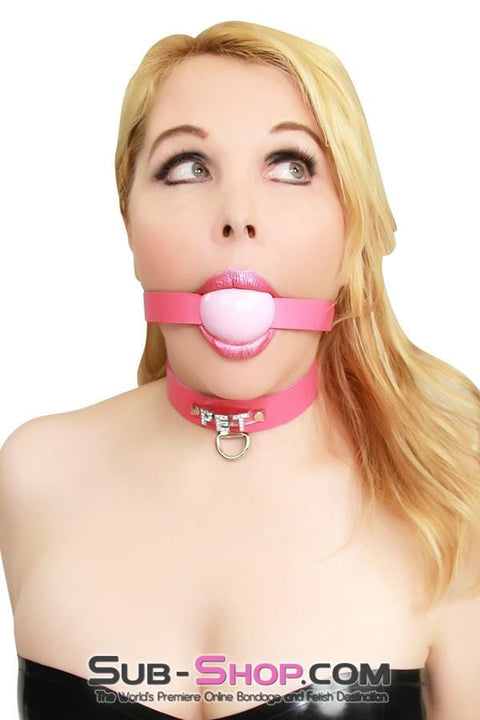 6845A      Hot Pink PET Rhinestone Leather Collar - LAST CHANCE - Final Closeout! MEGA Deal   , Sub-Shop.com Bondage and Fetish Superstore