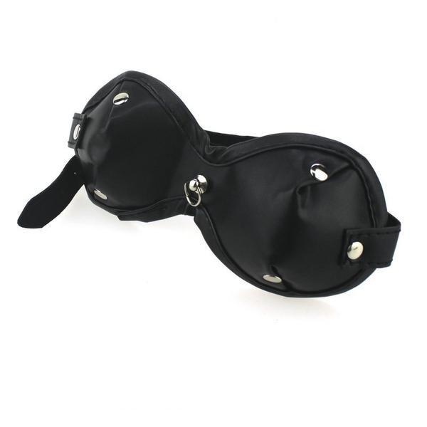 2555M      Lead Me Into Temptation Leather Blindfold with Kitten Post Hardware Blindfold   , Sub-Shop.com Bondage and Fetish Superstore