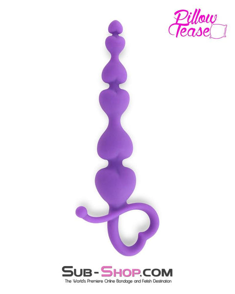 0258E      Purple Hearts Anal Beads - LAST CHANCE - Final Closeout! MEGA Deal   , Sub-Shop.com Bondage and Fetish Superstore