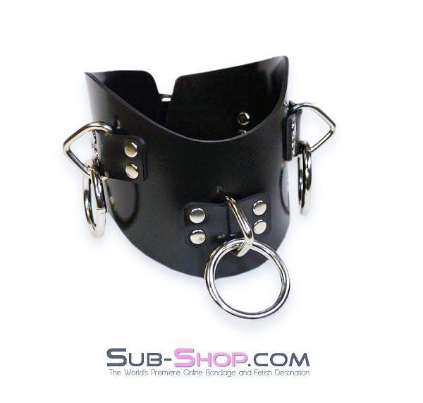2661A   Rubber 3 Ring Posture Collar Collar   , Sub-Shop.com Bondage and Fetish Superstore