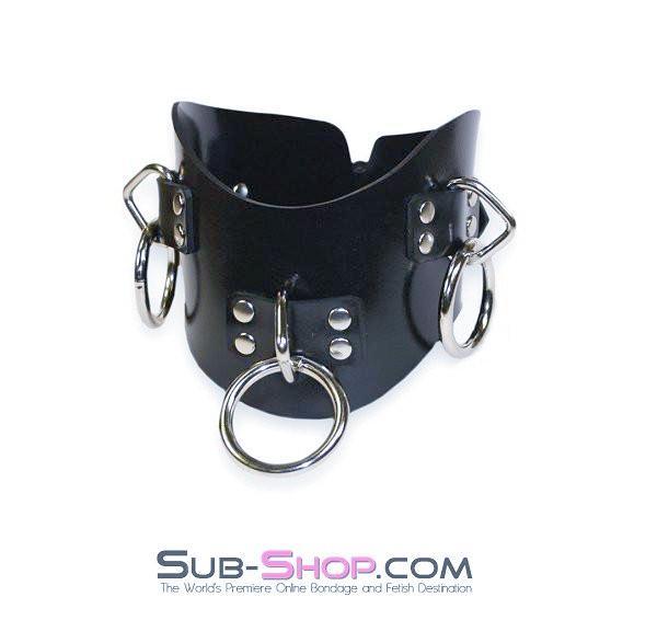 2661A   Rubber 3 Ring Posture Collar Collar   , Sub-Shop.com Bondage and Fetish Superstore