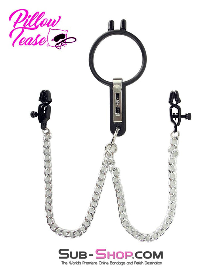 2702M      Open Wide and Take It Mouth Spreader Gag with Nipple Clamps Gags   , Sub-Shop.com Bondage and Fetish Superstore