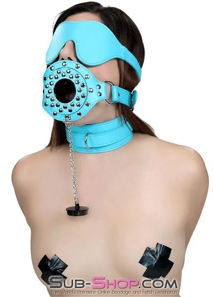 2717RS      Plug-Her Locking Diamond Blue Plug Gag - MEGA Deal MEGA Deal   , Sub-Shop.com Bondage and Fetish Superstore