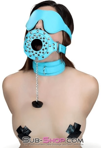 2717RS      Plug-Her Locking Diamond Blue Plug Gag - MEGA Deal MEGA Deal   , Sub-Shop.com Bondage and Fetish Superstore