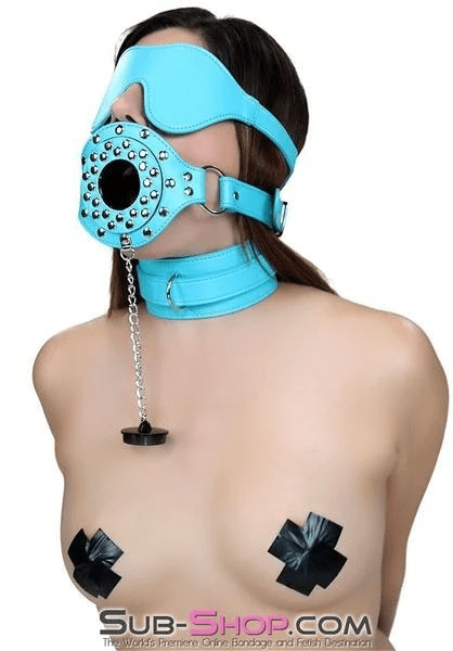 2717RS      Plug-Her Locking Diamond Blue Plug Gag - MEGA Deal MEGA Deal   , Sub-Shop.com Bondage and Fetish Superstore
