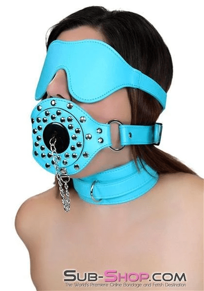 2717RS      Plug-Her Locking Diamond Blue Plug Gag - MEGA Deal MEGA Deal   , Sub-Shop.com Bondage and Fetish Superstore