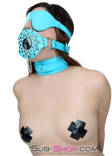 2717RS      Plug-Her Locking Diamond Blue Plug Gag - MEGA Deal MEGA Deal   , Sub-Shop.com Bondage and Fetish Superstore