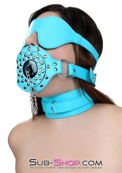 2717RS      Plug-Her Locking Diamond Blue Plug Gag - MEGA Deal MEGA Deal   , Sub-Shop.com Bondage and Fetish Superstore