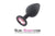 2733M      Medium Black Silicone Anal Plug with Fuchsia Crystal - LAST CHANCE - Final Closeout! MEGA Deal   , Sub-Shop.com Bondage and Fetish Superstore