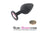 2733M      Medium Black Silicone Anal Plug with Fuchsia Crystal - LAST CHANCE - Final Closeout! MEGA Deal   , Sub-Shop.com Bondage and Fetish Superstore