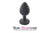 2733M      Medium Black Silicone Anal Plug with Fuchsia Crystal - LAST CHANCE - Final Closeout! MEGA Deal   , Sub-Shop.com Bondage and Fetish Superstore