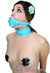 2739RS      Locking Rubber Penis Gag, Diamond Blue Strap Gags   , Sub-Shop.com Bondage and Fetish Superstore