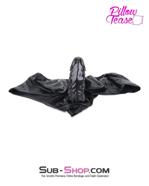 2744MQ      Black 4-Way Stretch PVC Spandex Dildo Panty Dildo Panties   , Sub-Shop.com Bondage and Fetish Superstore
