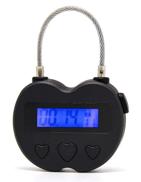 2747M      Heart Shaped Time Lock USB Rechargeable Lock, The Ultimate Self Bondage Lock Padlock   , Sub-Shop.com Bondage and Fetish Superstore