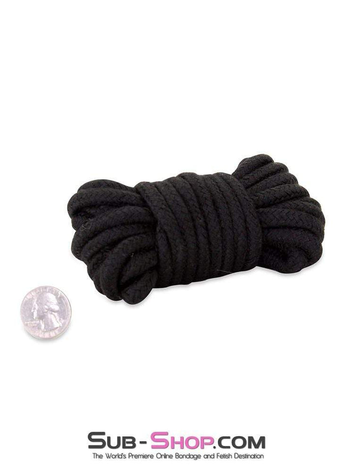 2749M-SIS      Rope Bondage Quickie, Black Bondage And Fetish Cotton Rope - 15 feet Sissy   , Sub-Shop.com Bondage and Fetish Superstore