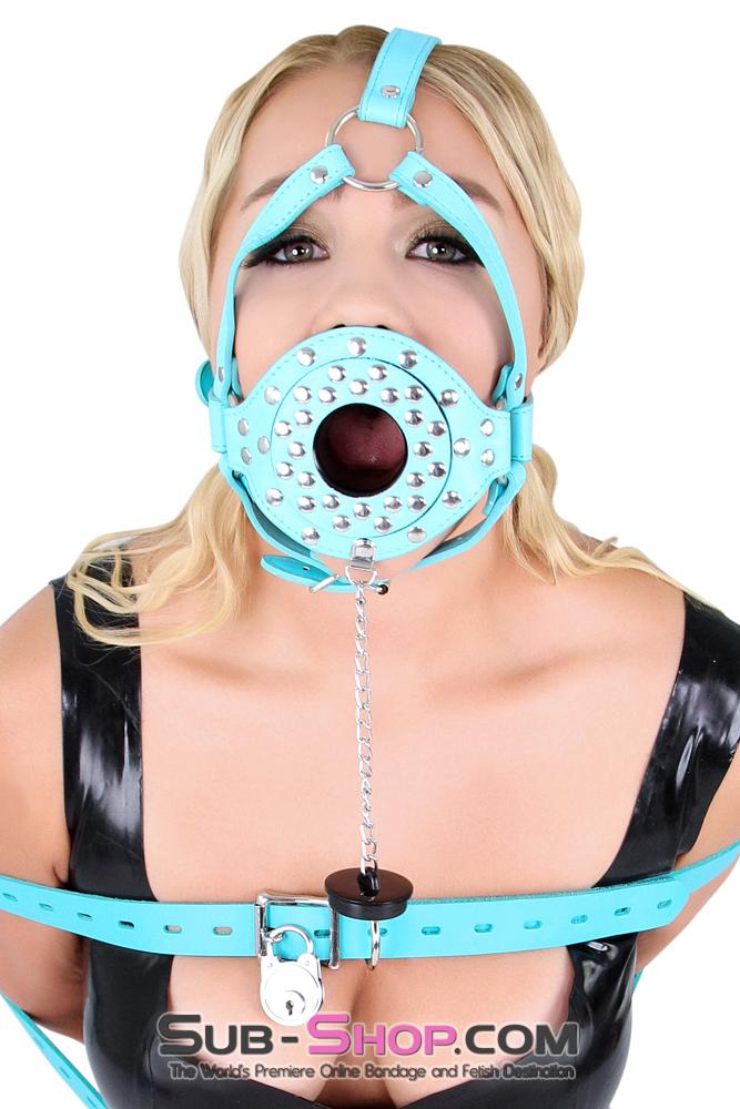 2780RS      Spark Plug Diamond Blue Strap Riveted Plug Gag Trainer - LAST CHANCE - Final Closeout! MEGA Deal   , Sub-Shop.com Bondage and Fetish Superstore