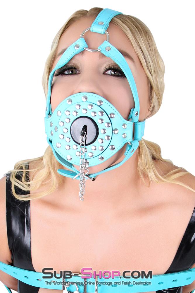 2780RS      Spark Plug Diamond Blue Strap Riveted Plug Gag Trainer - LAST CHANCE - Final Closeout! MEGA Deal   , Sub-Shop.com Bondage and Fetish Superstore