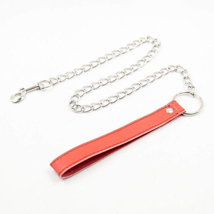 2787MQ      Red Handle Chained Bondage Leash - LAST CHANCE - Final Closeout! MEGA Deal   , Sub-Shop.com Bondage and Fetish Superstore