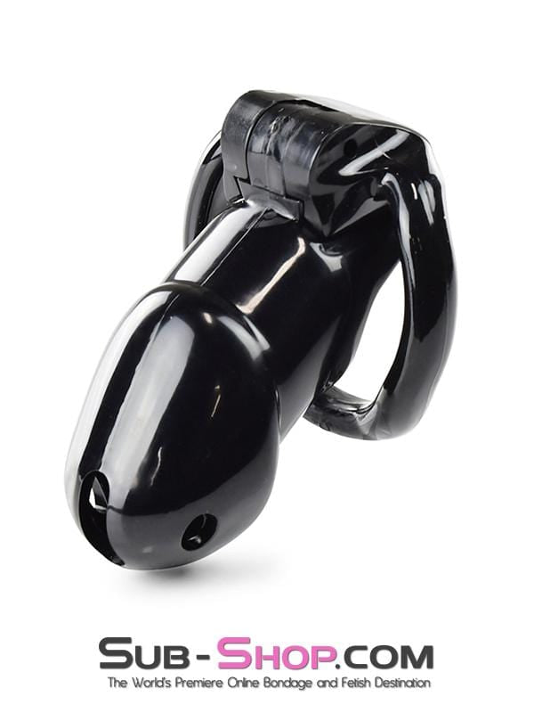 0327AE      Black Knight High Security Keyed Tumbler Locking Male Chastity with 4 Base Cock Ring Sizes - MEGA Deal MEGA Deal   , Sub-Shop.com Bondage and Fetish Superstore