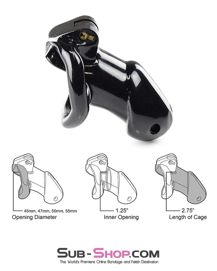 0327AE      Black Knight High Security Keyed Tumbler Locking Male Chastity with 4 Base Cock Ring Sizes - MEGA Deal MEGA Deal   , Sub-Shop.com Bondage and Fetish Superstore