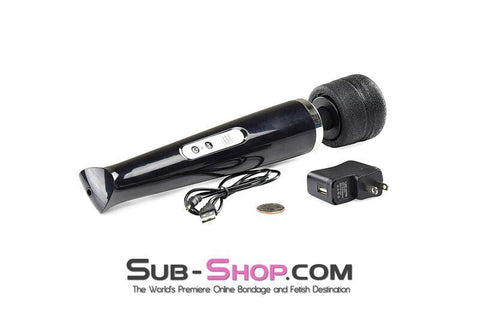 3311M      Rechargeable 10 Speed Black Wand Massager-Black - SPECIAL OFFER! CHECKOUT SPECIAL OFFER   , Sub-Shop.com Bondage and Fetish Superstore