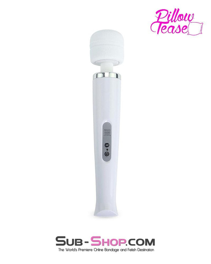 3312M      Rechargeable 10 Speed White Wand Massager Massager   , Sub-Shop.com Bondage and Fetish Superstore