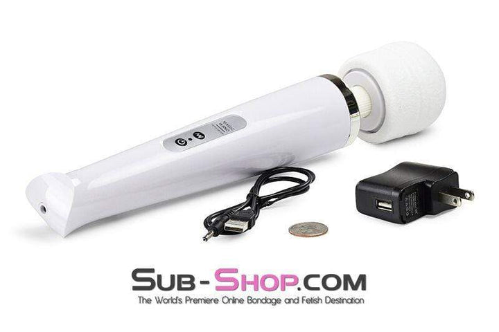 3312M-SIS      Sissy's Rechargeable 10 Speed White Wand Massager Sissy   , Sub-Shop.com Bondage and Fetish Superstore