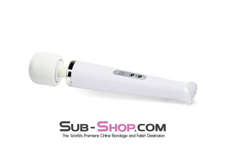 3312M      Rechargeable 10 Speed White Wand Massager Massager   , Sub-Shop.com Bondage and Fetish Superstore