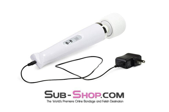 3312M      Rechargeable 10 Speed White Wand Massager Massager   , Sub-Shop.com Bondage and Fetish Superstore
