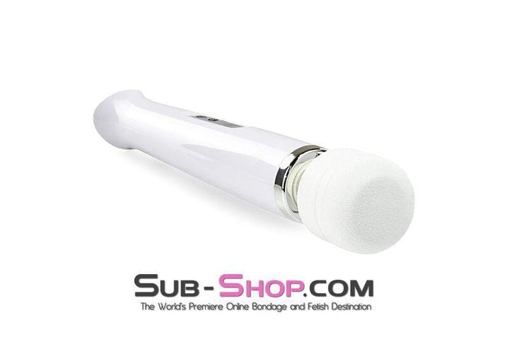3312M      Rechargeable 10 Speed White Wand Massager Massager   , Sub-Shop.com Bondage and Fetish Superstore