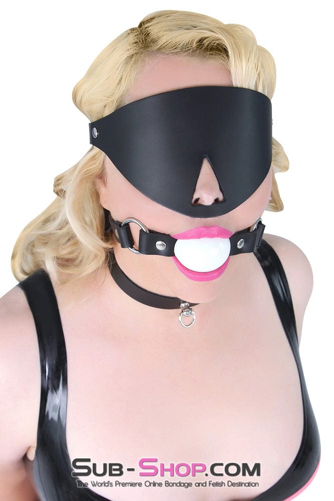 3407A      Cover Up Leather Blindfold Blindfold   , Sub-Shop.com Bondage and Fetish Superstore