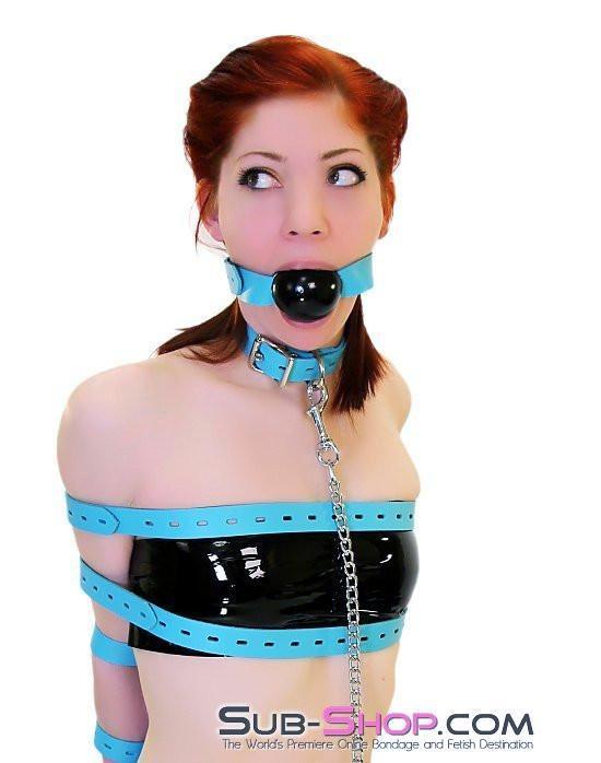 5706A      Locking Bondage Straps, Diamond Blue Leather - 4 Sizes! Straps   , Sub-Shop.com Bondage and Fetish Superstore