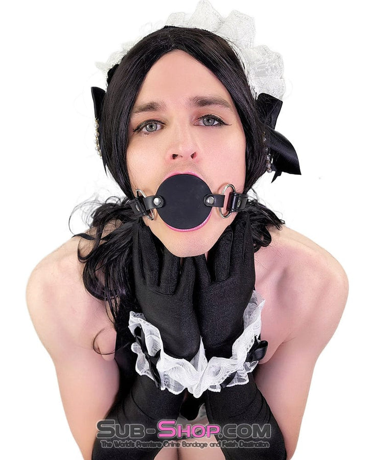 9978AE-SIS      White Lace Black Bow Sissy Wristbands Sissy   , Sub-Shop.com Bondage and Fetish Superstore
