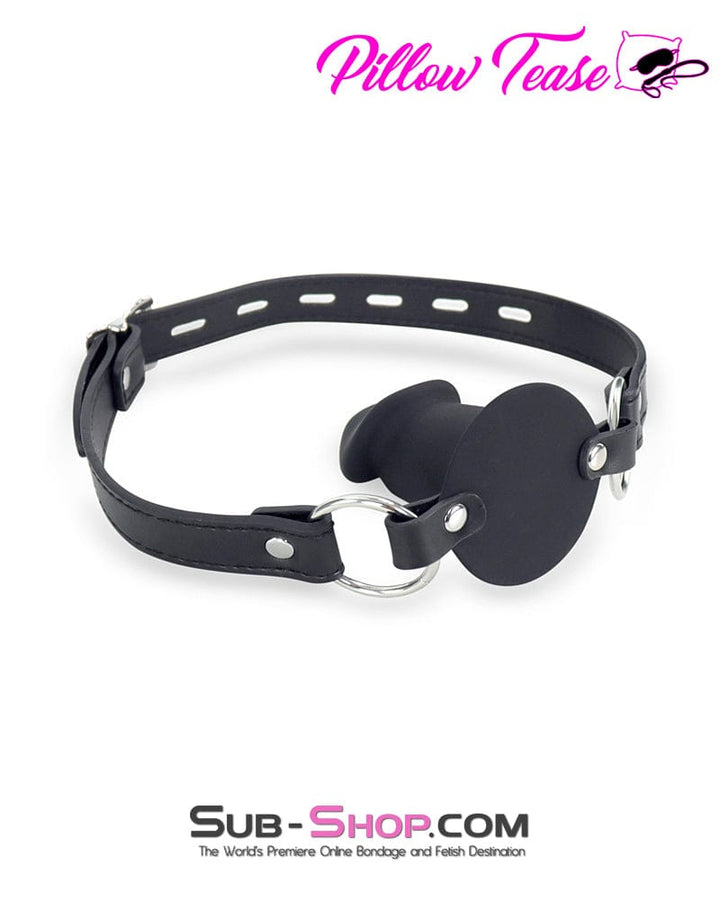 3429DL      Blow Job Trainer Locking Black Silicone Penis Gag Gags   , Sub-Shop.com Bondage and Fetish Superstore