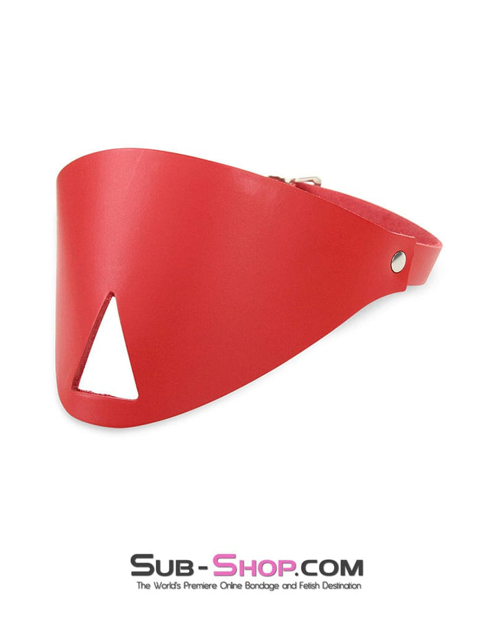 3439A      Lustful Red Cover Up Full Coverage Leather Blindfold Blindfold   , Sub-Shop.com Bondage and Fetish Superstore