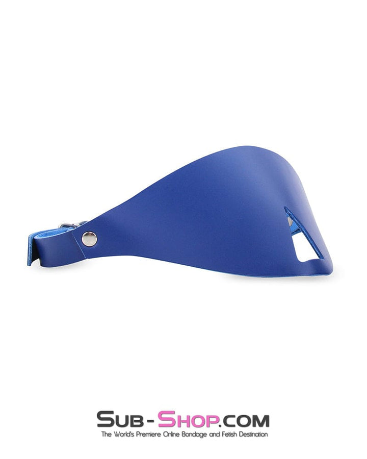 3440A      Royal Blue Cover Up Full Coverage Leather Blindfold Blindfold   , Sub-Shop.com Bondage and Fetish Superstore