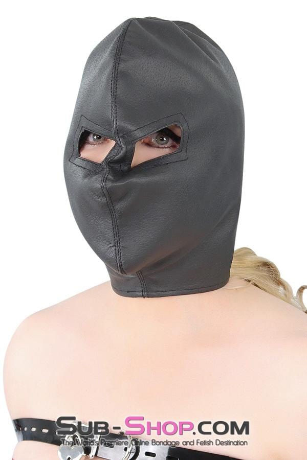 3443HS  Threat or Promise Open Eyes Black Bondage Hood Hoods   , Sub-Shop.com Bondage and Fetish Superstore