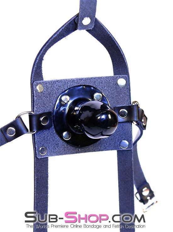 3465A-SIS      Sissy Boi Slut Femdom Training Accessory Black Leather Penis Gag Trainer Sissy   , Sub-Shop.com Bondage and Fetish Superstore