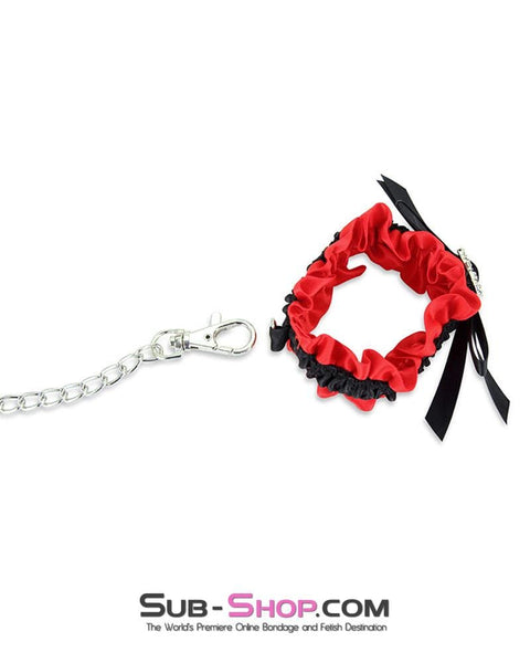 3471M      Hearts on My Sleeves Princess Heart Collar and Wrist Cuffs Set with Detachable Chains - LAST CHANCE - Final Closeout! MEGA Deal   , Sub-Shop.com Bondage and Fetish Superstore