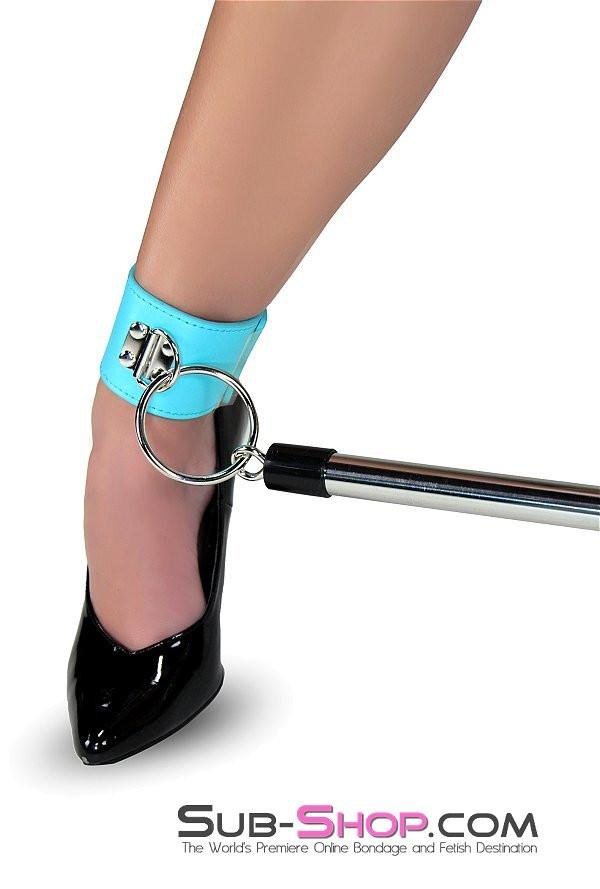 3483RS      Open Minded Spreader Bar with Locking Diamond Blue Ankle Cuffs - LAST CHANCE - Final Closeout! MEGA Deal   , Sub-Shop.com Bondage and Fetish Superstore