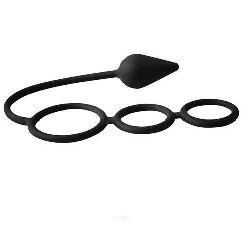 3488M      Devil's Tail Triple Cock Rings and Butt Plug - LAST CHANCE - Final Closeout! Black Friday Blowout   , Sub-Shop.com Bondage and Fetish Superstore