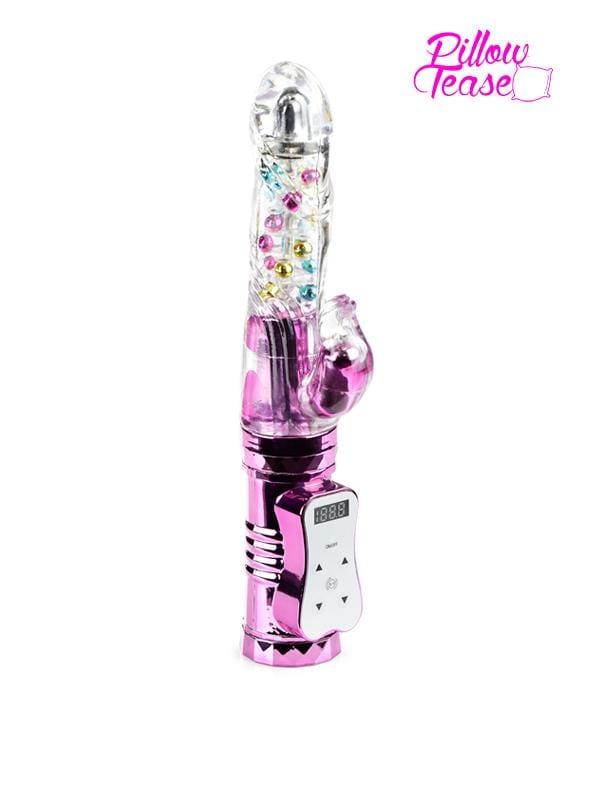 3498M      Thrusting Multispeed Vibrator with Spinning Beads and Clitoral Stimulator Vibrators   , Sub-Shop.com Bondage and Fetish Superstore