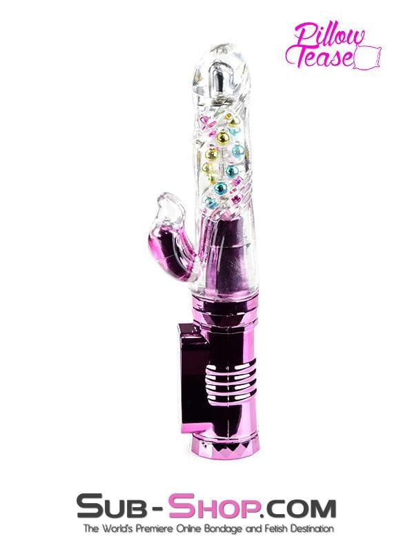 3498M      Thrusting Multispeed Vibrator with Spinning Beads and Clitoral Stimulator Vibrators   , Sub-Shop.com Bondage and Fetish Superstore